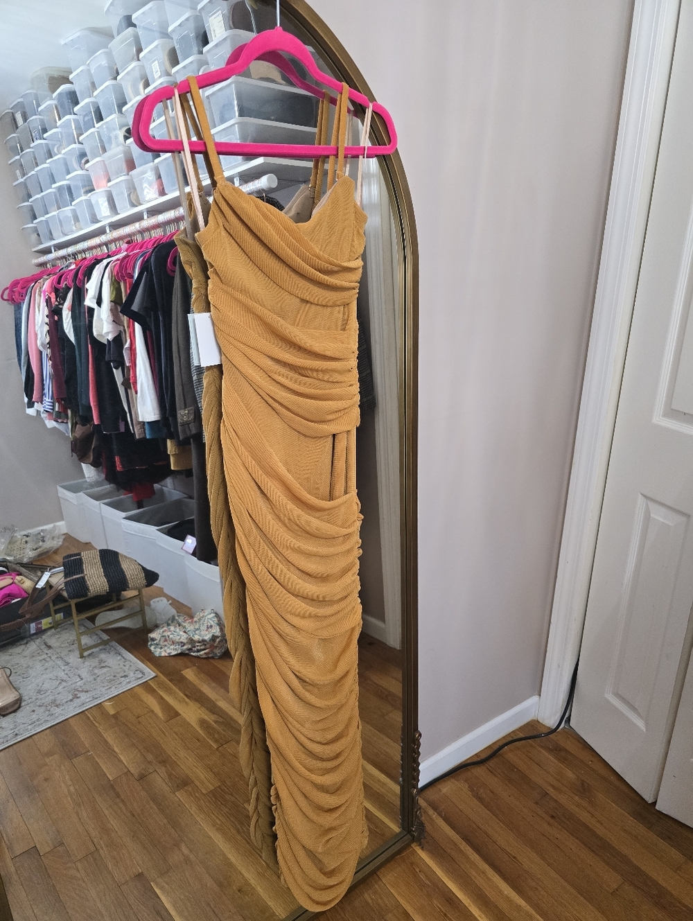 JLUXlabel Dress M - Catalina Lurex Knit Maxi Dress - Yellow - Picture 3 of 5